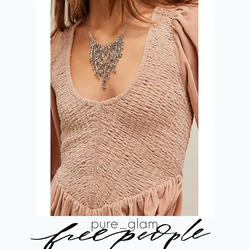 Free People velvet mini dress